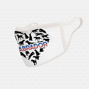 Dog Gift Idea - Labrador Form A Heart For Dog Lovers - Cloth Mask